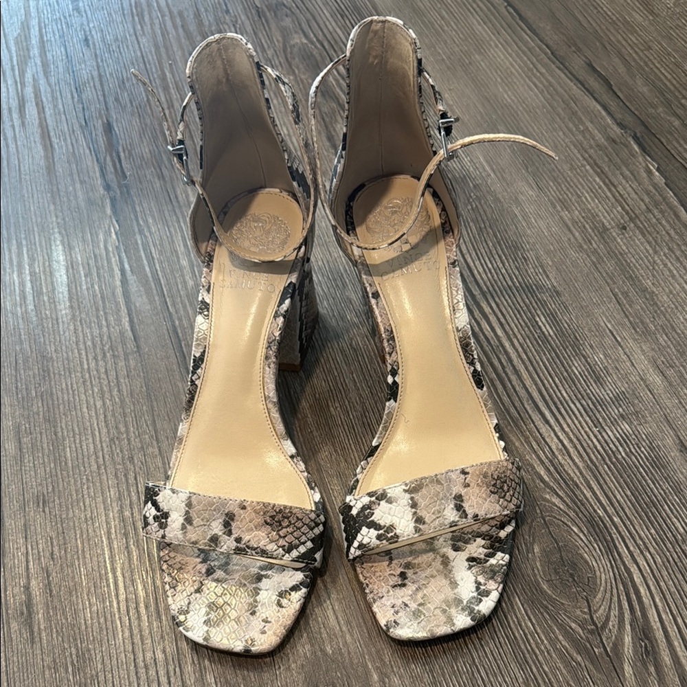 Vince Camuto | Snakeskin Block Heels